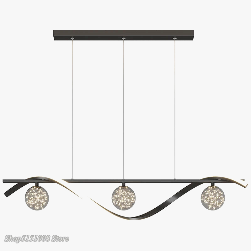 Personnalité nordique moderne salle à manger lustre 2021new lumière luxe minimaliste designer étoilé bar comptoir led long lustre