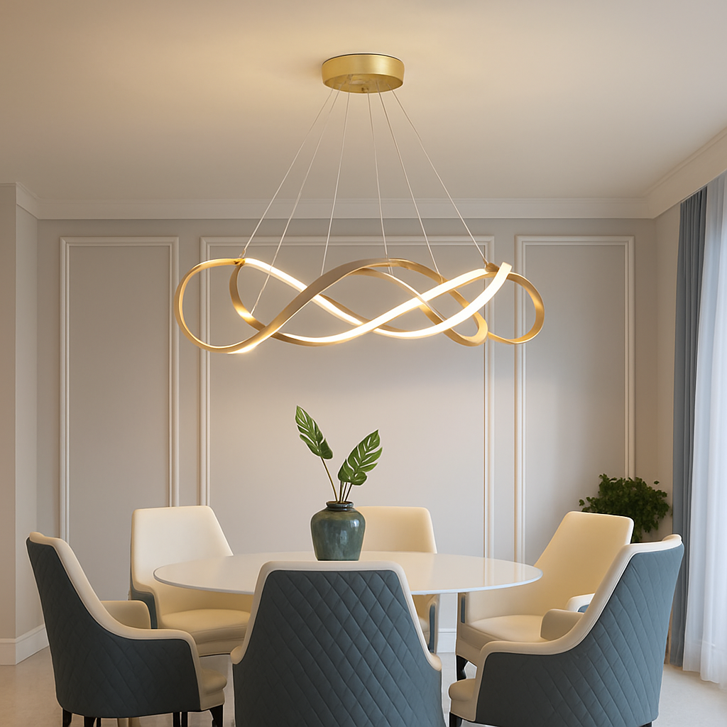 Plafond moderne à LEDs Lampe Lustre Pour Salon Hall Restaurant Chambre Suspension Lumière Décor Intérieur Luminaire Lustre - vue 5 sur 18