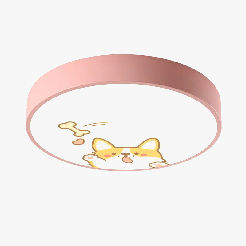 Plafonnier de chambre d'enfants moderne avec télécommande appliques acryliques de dessin animé mignon LED plafonnier rond éclairage d'enfants de fille