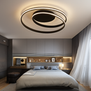 Plafonnier design LED double boucle (noir ou blanc)