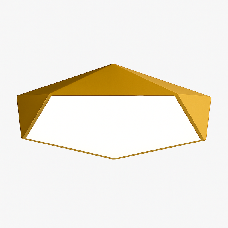 Plafonnier design LED géométrique de couleur