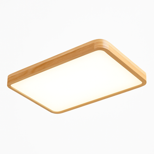 Plafonnier en bois à LED (plusieurs formes)