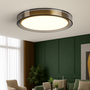 plafonnier en cuivre modernes abat-jour en maille Double abat-jour salon Led éclairage de plafond Loft chambre lumières créatives