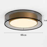 plafonnier en cuivre modernes abat-jour en maille Double abat-jour salon Led éclairage de plafond Loft chambre lumières créatives