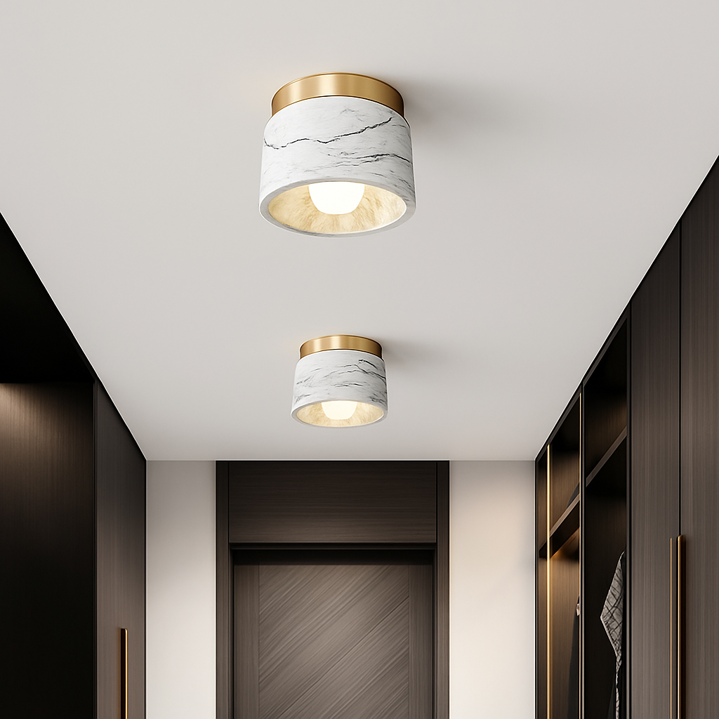 plafonnier en marbre italien luminaire décoratif idéal pour tout espace - vue 4 sur 6