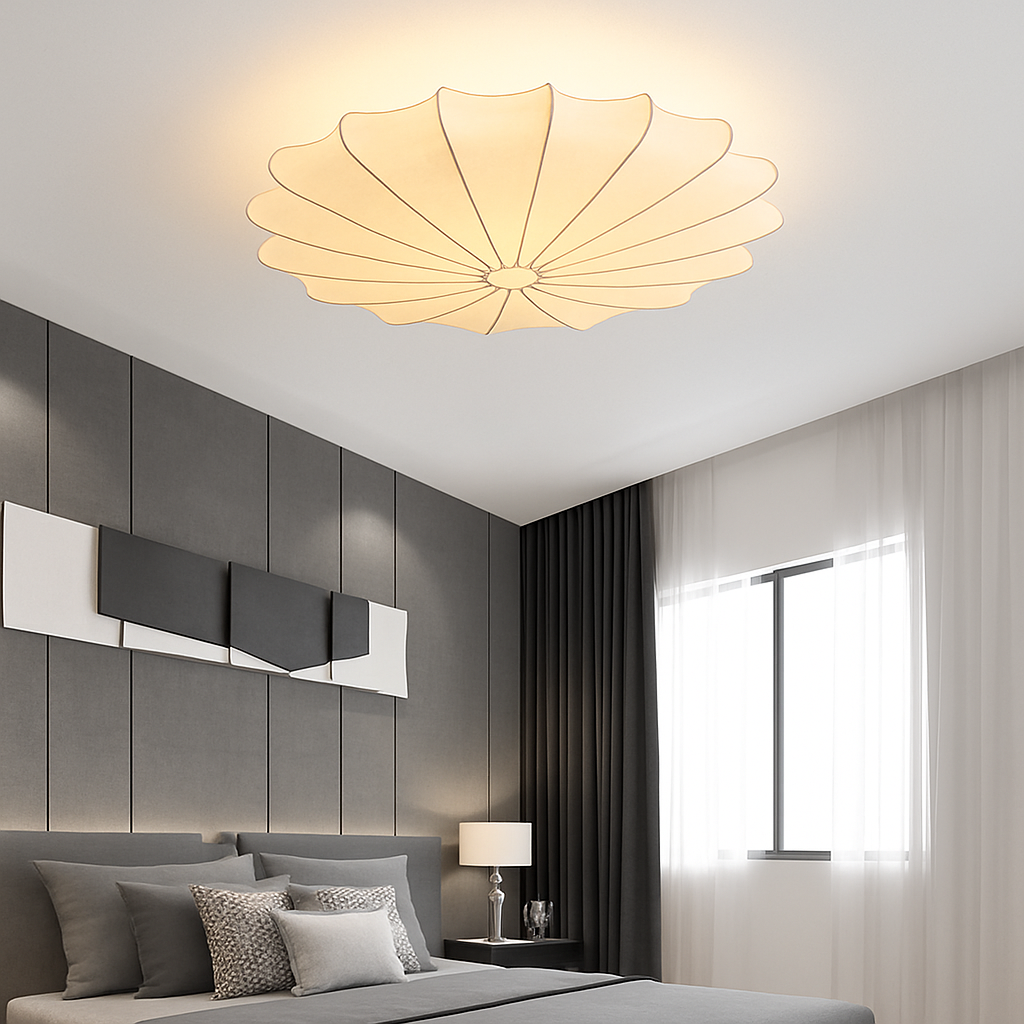 Plafonnier japonais art rond lumière minimaliste plafonnier chambre lampe salon personnalité nelson lampe - vue 3 sur 12
