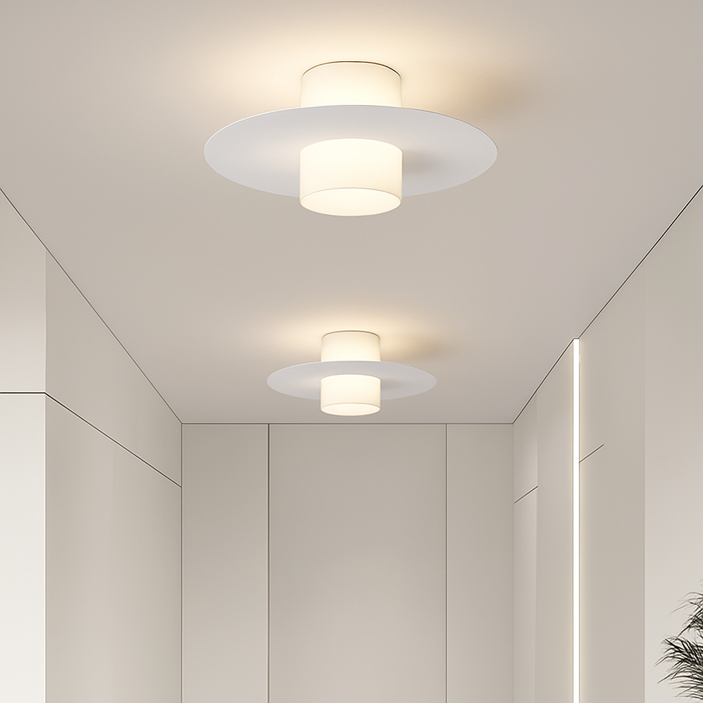 Plafonnier Led allée couloir couloir lustre moderne plafonnier pour salon salle à manger cuisine chambre noir blanc - vue 5 sur 6
