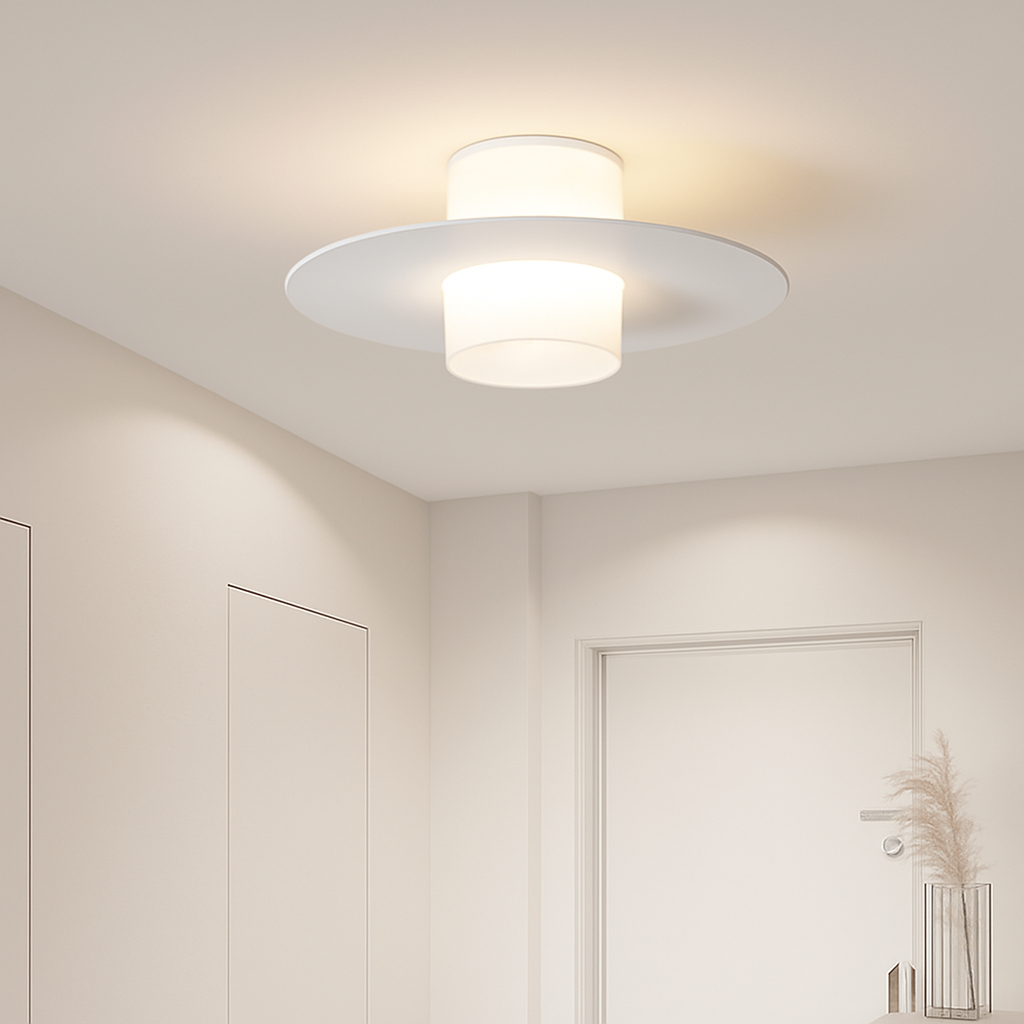 Plafonnier Led allée couloir couloir lustre moderne plafonnier pour salon salle à manger cuisine chambre noir blanc - vue 6 sur 6