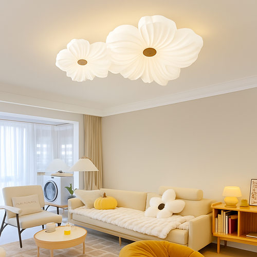 plafonnier led décoratif en forme de fleur style nordique