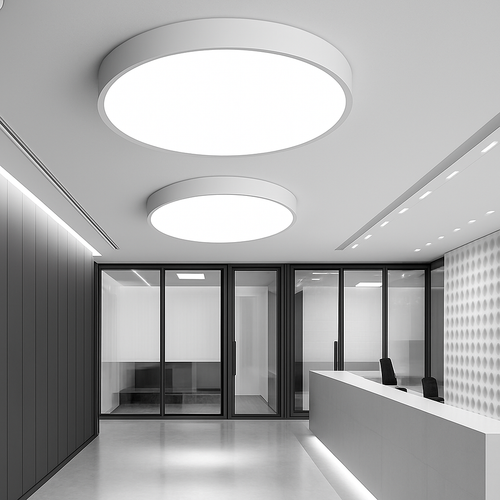 Plafonnier LED design arrondi et plat (plusieurs tailles)