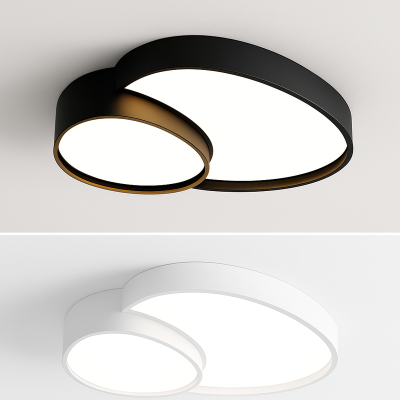 Plafonnier LED design décorative led noir blanc