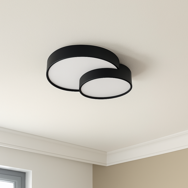 Plafonnier LED design décorative led noir blanc