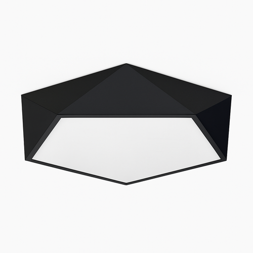 Plafonnier LED design géométrique en diamant