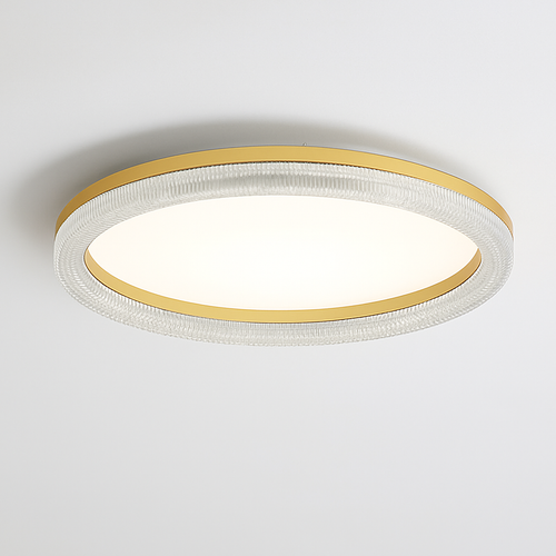 plafonnier led design moderne et simple en cristal doré rond et carré
