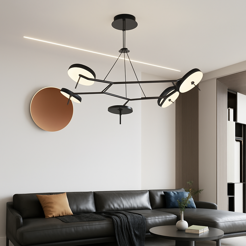 Plafonnier Led design nordique pour Tables basses de restaurant bureaux de chambre lampes suspendues noires luminaire de décoration de la maison - vue 5 sur 14
