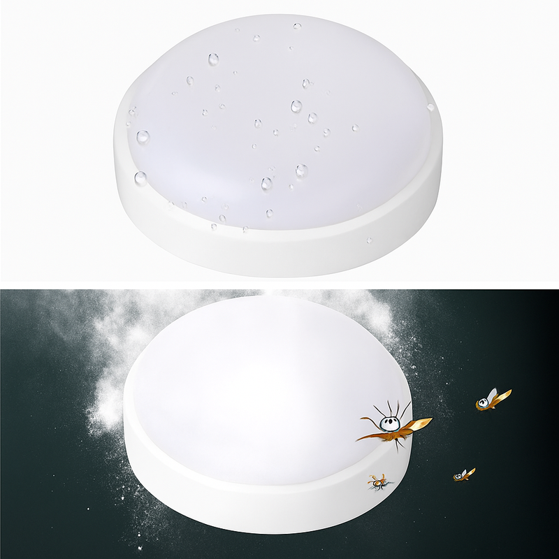 plafonnier led extérieur moderne étanche rond montage en surface