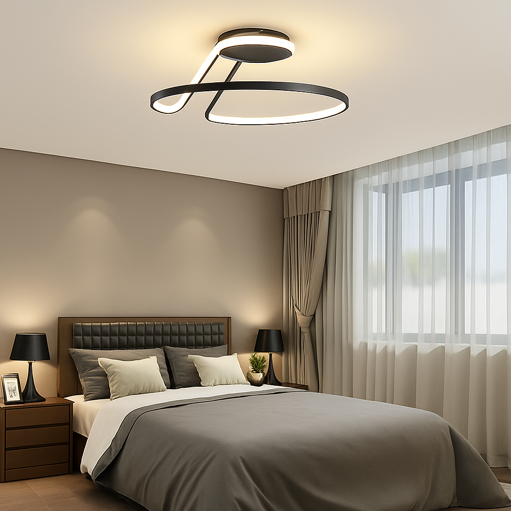 plafonnier led minimaliste en aluminium pour éclairage intérieur décoratif