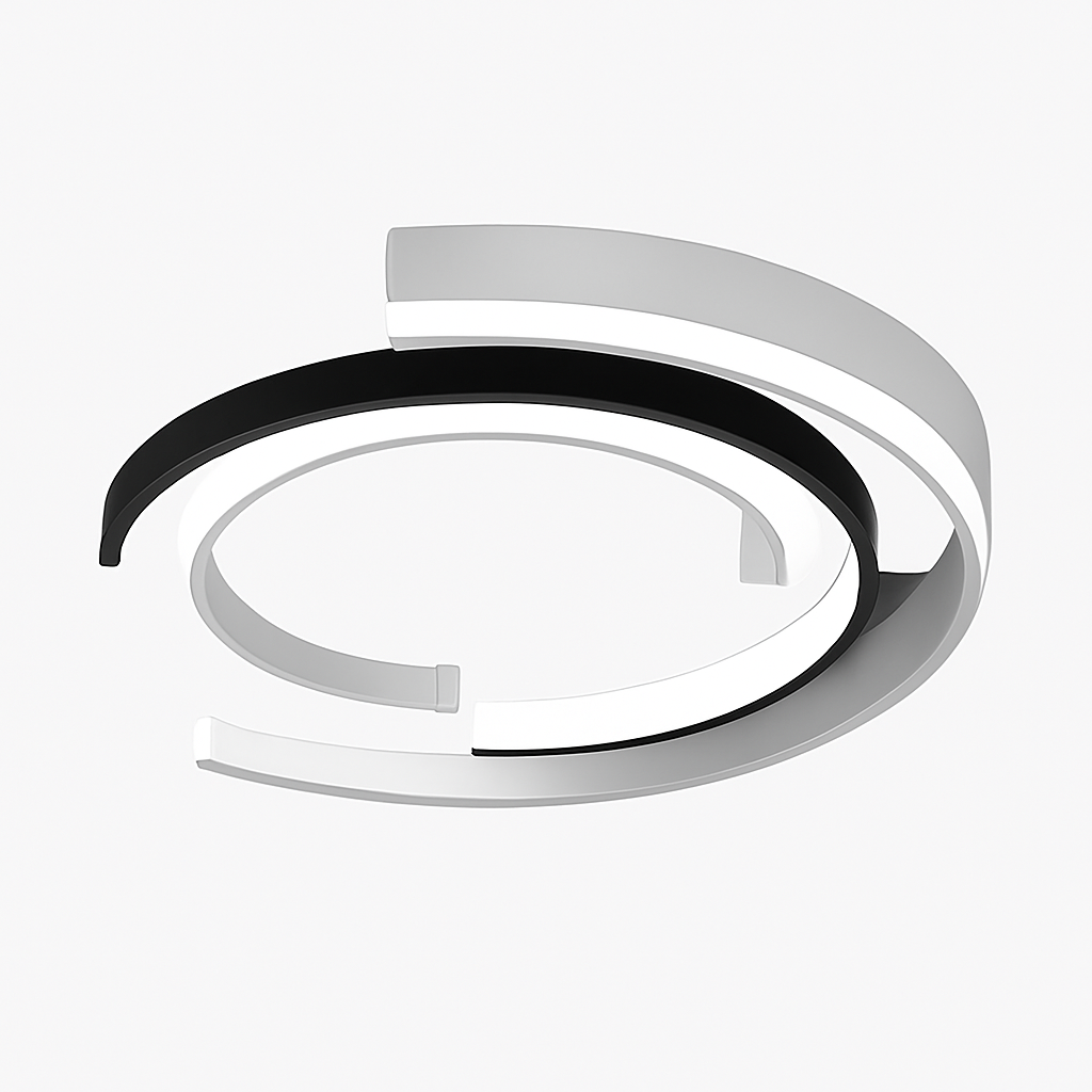 Plafonnier LED moderne en arc de cercles
