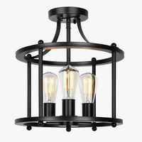 Plafonnier LED multi-têtes de Style industriel rétro américain