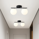 plafonnier led nordique en verre boule créative dorée