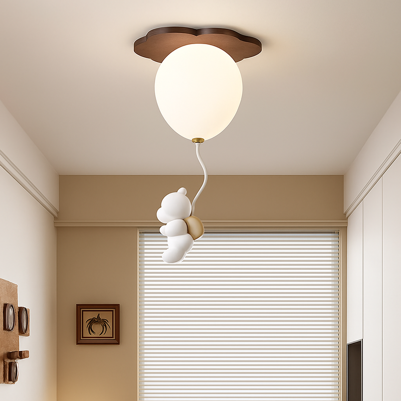 plafonnier led ours ballon décoration créative pour enfant