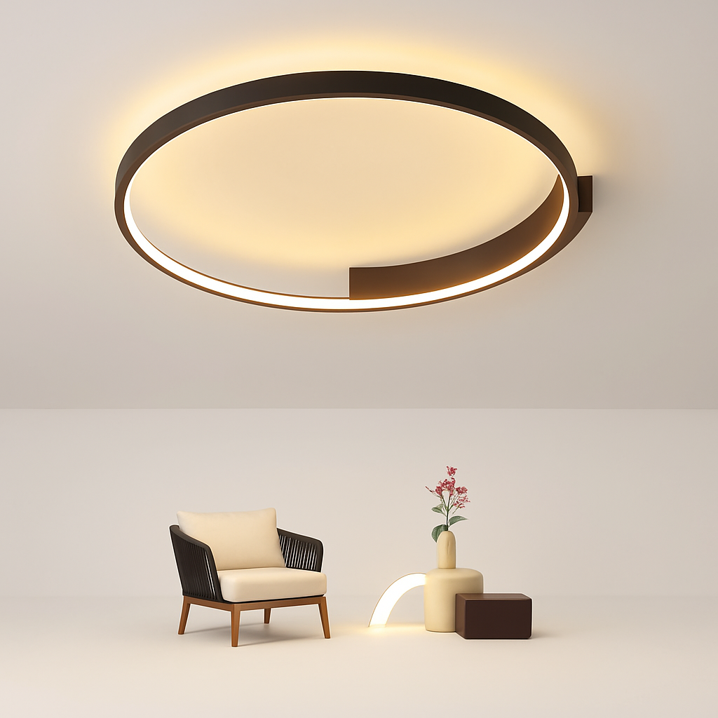 Plafonnier LED rond minimaliste moderne Design nordique salon plafonniers chambre à manger maison luminaires d'intérieur