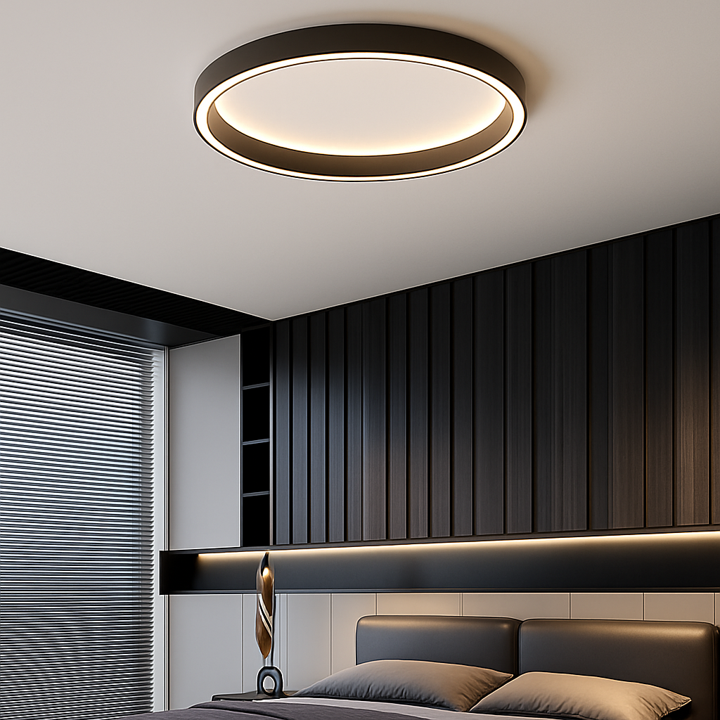 plafonnier led rond moderne pour éclairage intérieur décoration maison - vue 4 sur 12
