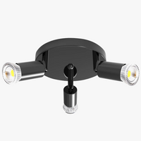 plafonnier led rotatif réglable noir/blanc/argent