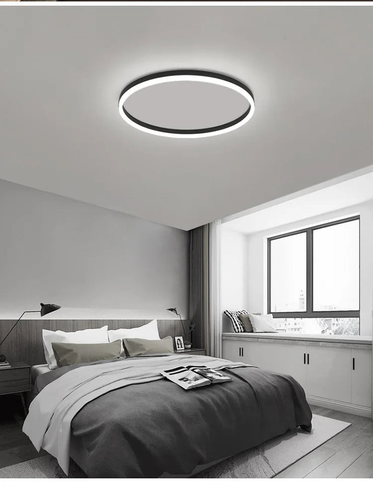 plafonnier led ultra fin design nordique moderne décoratif d'intérieur
