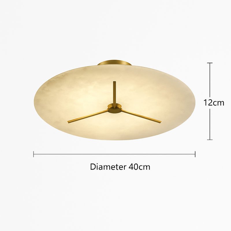 plafonnier moderne en marbre et cuivre pour intérieur élégant