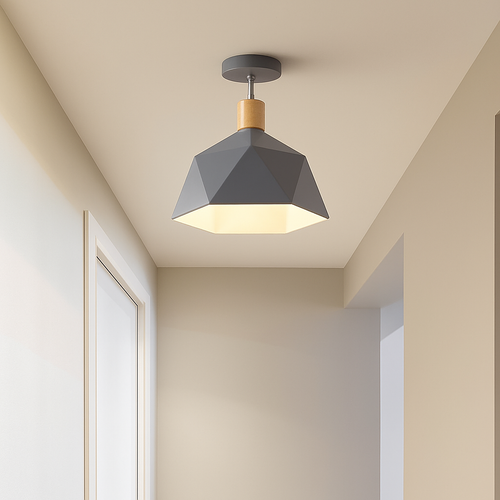 Plafonnier moderne LED avec abat-jour en métal Garino