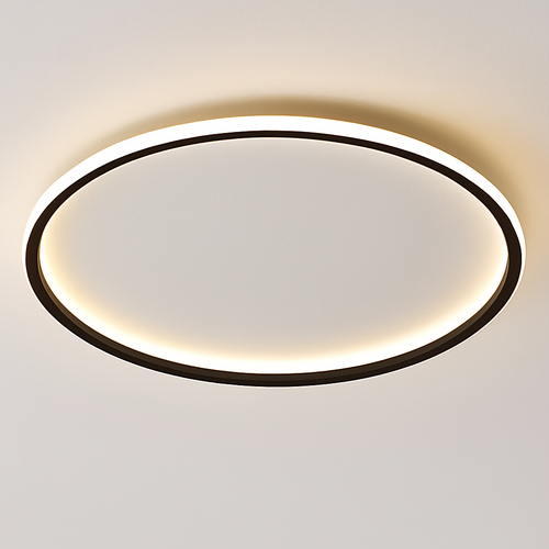Plafonnier moderne LED en forme d'anneau métallique Marisol