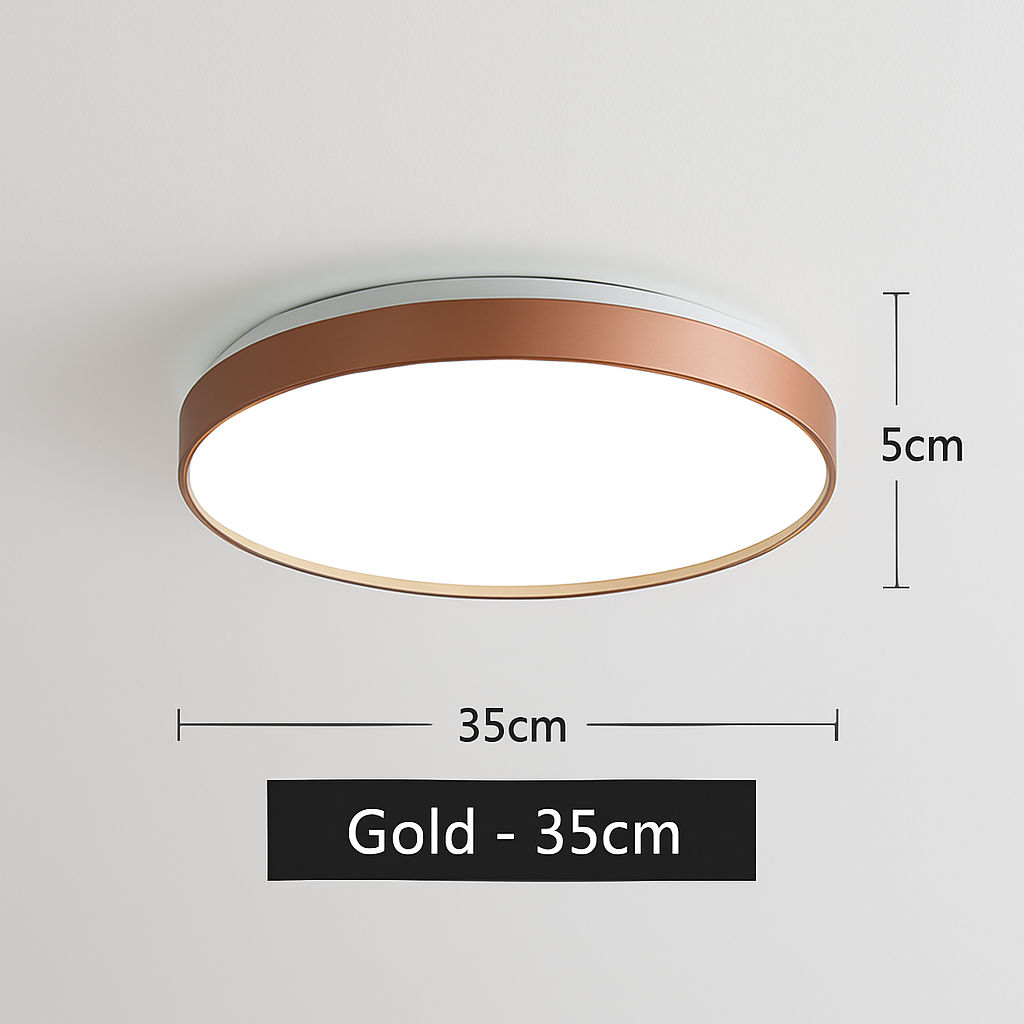 Plafonnier moderne LED métallique circulaire et fin Glenn - vue 13 sur 15