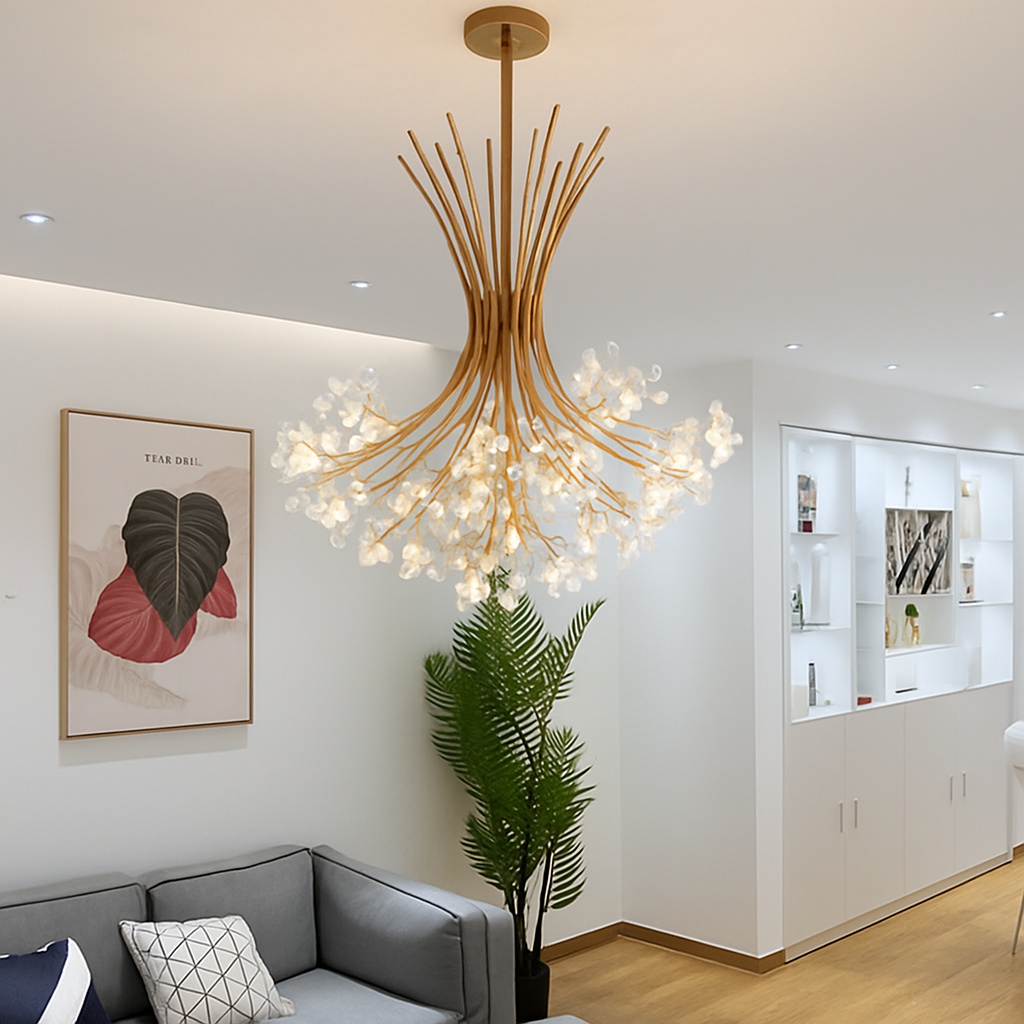 plafonnier nordique post-moderne en forme de pissenlit décoratif d'intérieur - vue 5 sur 11