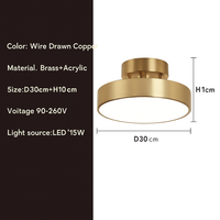plafonnier nordique simple rond led éclairage lustre
