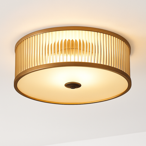 Plafonnier rond en cuivre américain