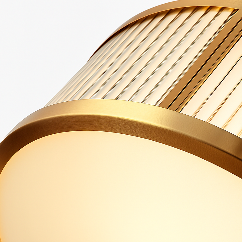 Plafonnier rond en cuivre américain