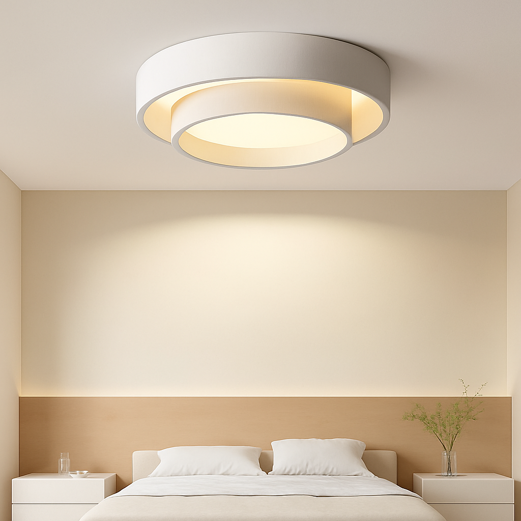 Plafonnier rond moderne led Art plafonnier Studio cuisine chambre allée balcon couloir blanc plafonnier design - vue 6 sur 8