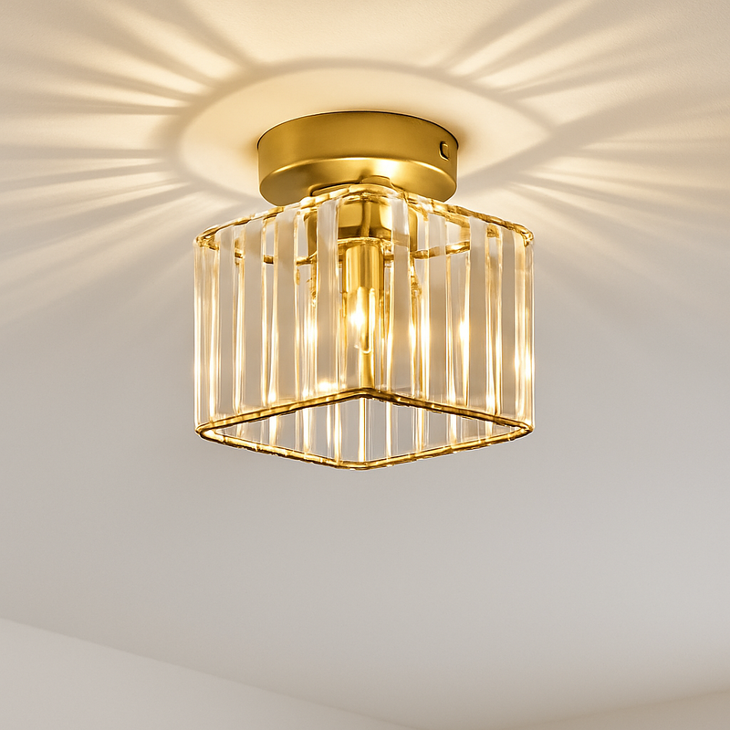 Plafonnier rond ou carré en cristal de verre Luxury