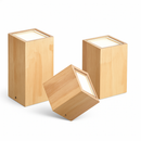 Plafonnier spot à LED cube en bois