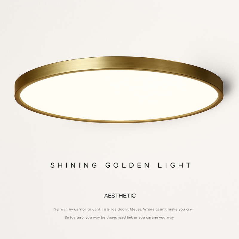 Plafonnier style cuivre très fin