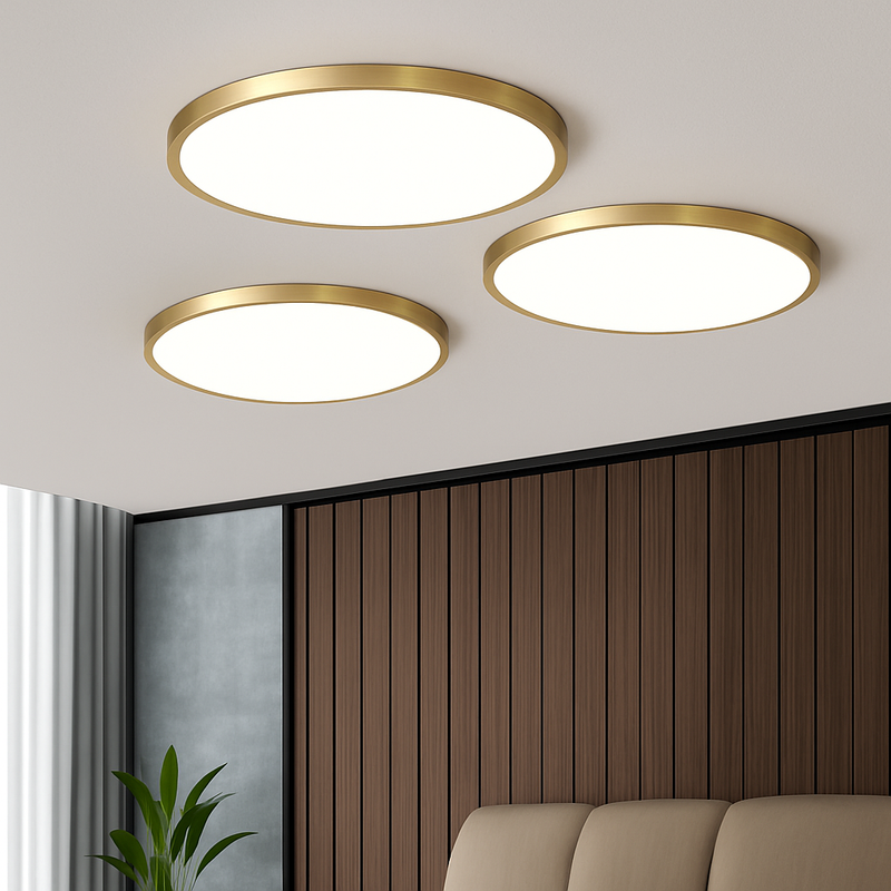 Plafonnier style cuivre très fin