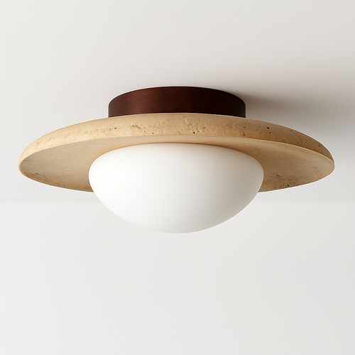 plafonnier wabi sabi crème pierre forme maison déco