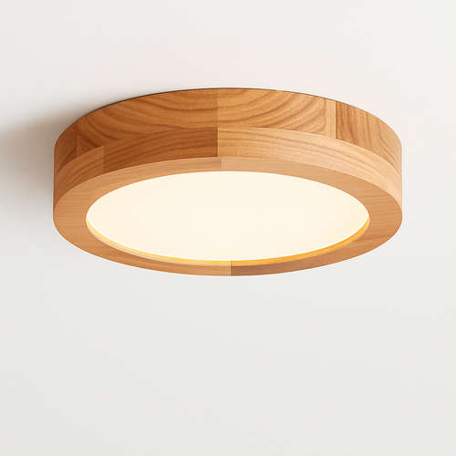 Plafonniers ronds simples chambre Led plafonniers lampe en bois décor à la maison Lampen nordique couloir étude cuisine salle à manger lampe