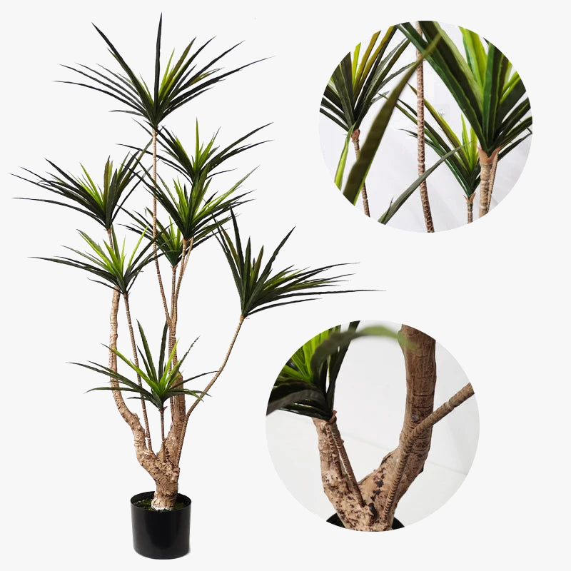 plantes artificielles dracaena pour décoration intérieure tropicale