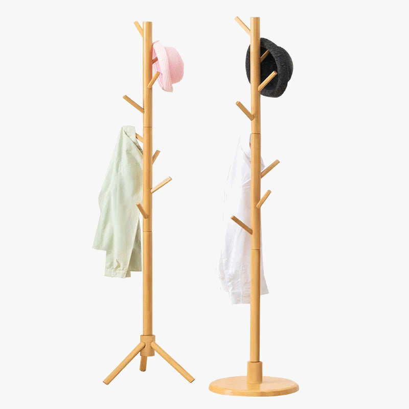 porte-vêtements suspendu en bois pour rangement pratique