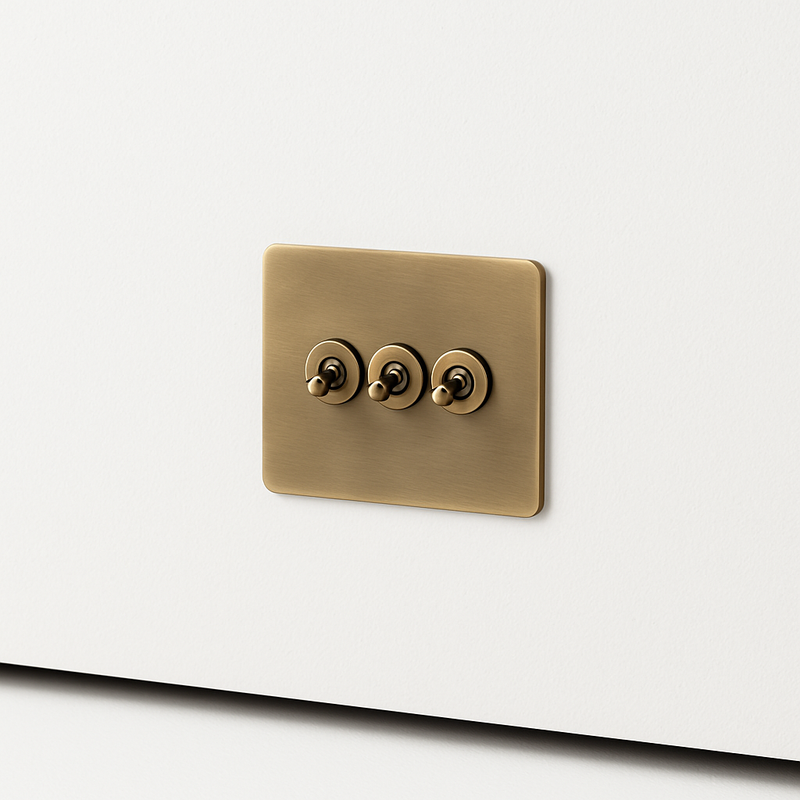 Prise double RJ45 en acier gris vieilli bords arrondis