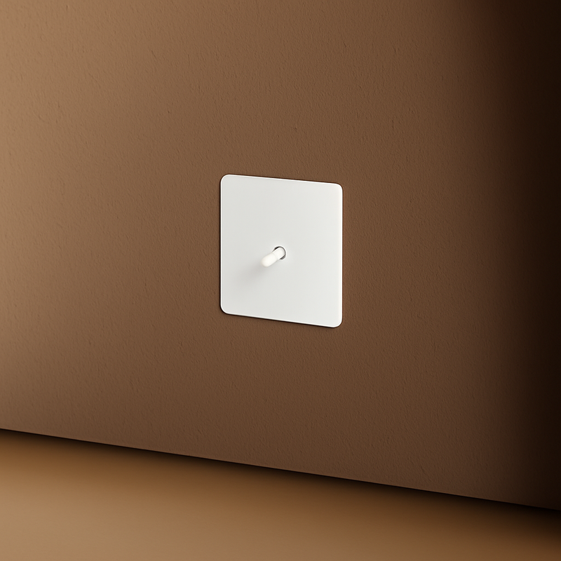 Prise électrique double en acier blanc mat bords arrondis