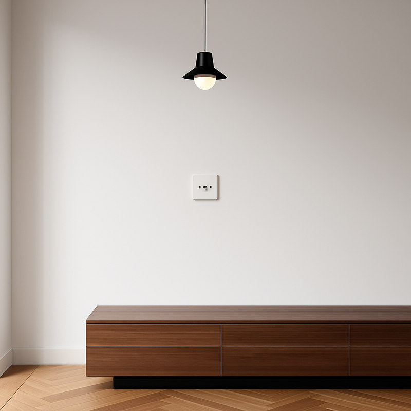 Prise électrique en acier blanc mat bords arrondis