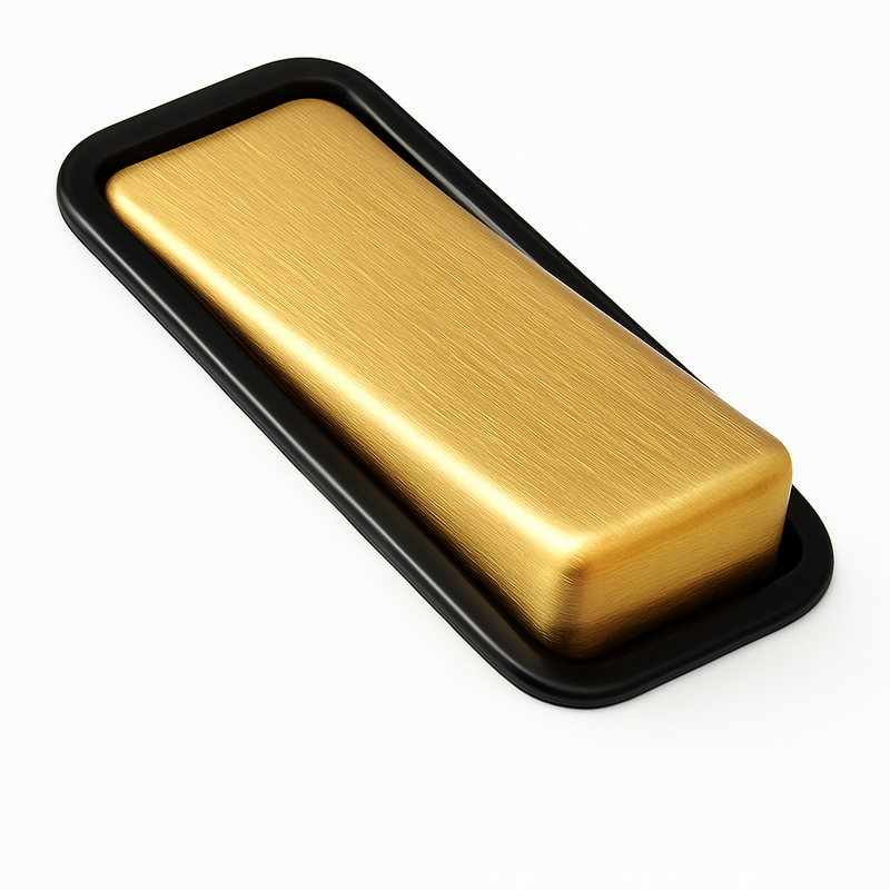 Prise électrique et double USB en acier doré brossé bords arrondis